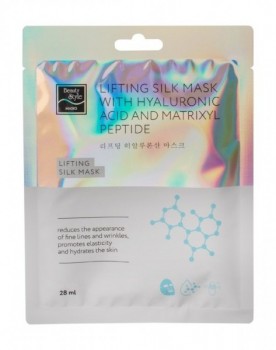 Lifting Silk Mask (Шелковая гиалуроновая лифтинг маска для лица с пептидами), 28 мл