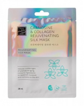 Carnosine & Collagen Rejuvenating Silk Mask (Шелковая омолаживающая маска для лица с коллагеном и карнозином), 1*28 мл
