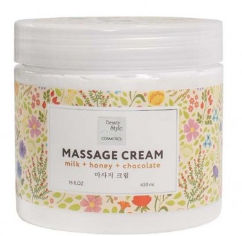 Massage Cream Milk + Honey + Chocolate (Массажный крем «Молоко, мед и шоколад» для тела, рук и ног), 450 мл