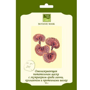 Lin chi mushroom nourishing facial mask (Ботаническая питательная маска с экстрактом гриба линчи и коллагеном), 1 шт