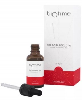 Tri-acid peel 21% (Пилинг с тремя видами кислот салициловая, азелаиновая и миндальная кислоты), 30 мл.