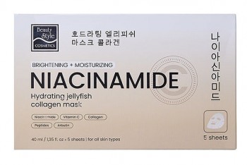 Hydrating Jellyfish Collagen (Тканевая маска с ниацинамидом ивитамином С), 40мл * 5 шт
